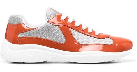 prada orange footwear